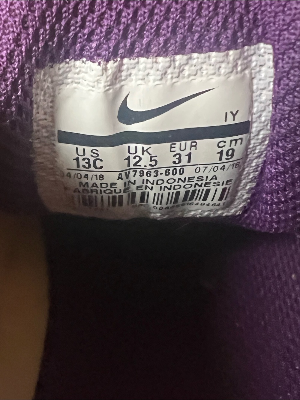 Nike Air Max Plus sneakers Kids size 13 Lucky Charms girls 13C gym shoes school - Picture 2 of 7